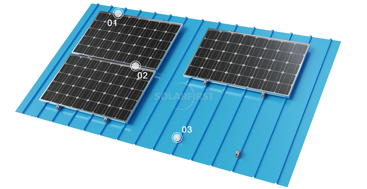 #solar mounting clamp for trapezoidal metal roof
