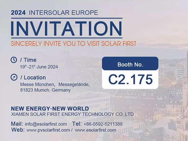 Besuchen Sie Solar First auf der Intersolar Europe 2024