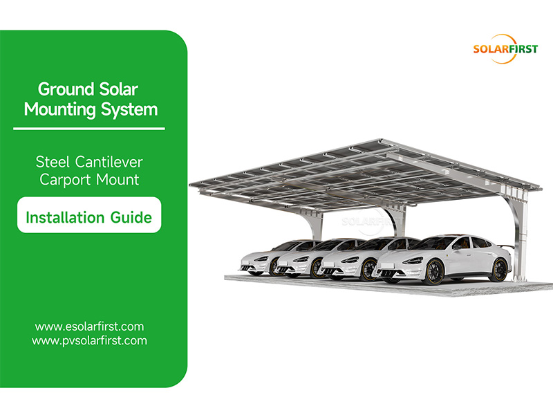 Freitragender Solarcarport aus Kohlenstoffstahl