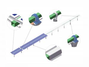 Einachsige Solar-Tracking-Systeme der Reihe Horizont D+ mit Mehrpunktantrieb
